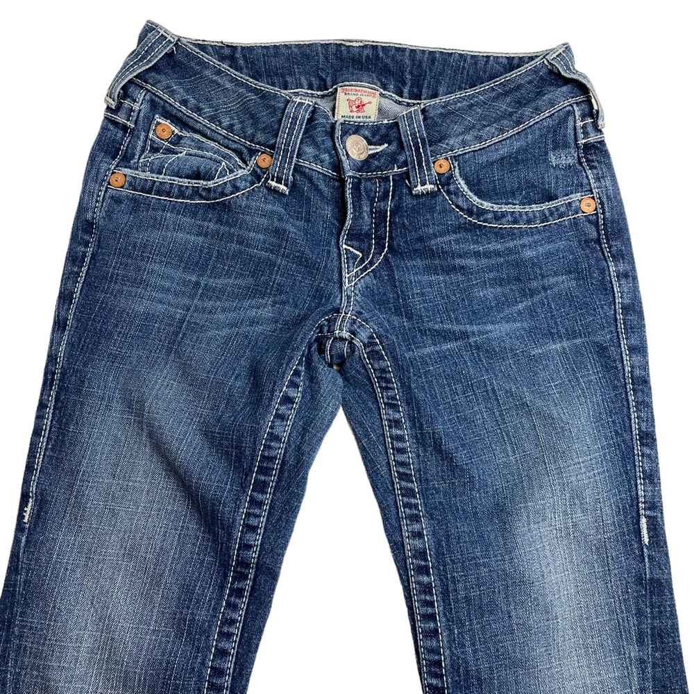 True Religion Joey Low Rise Flare Jeans Size 26 - Picture 3 of 9